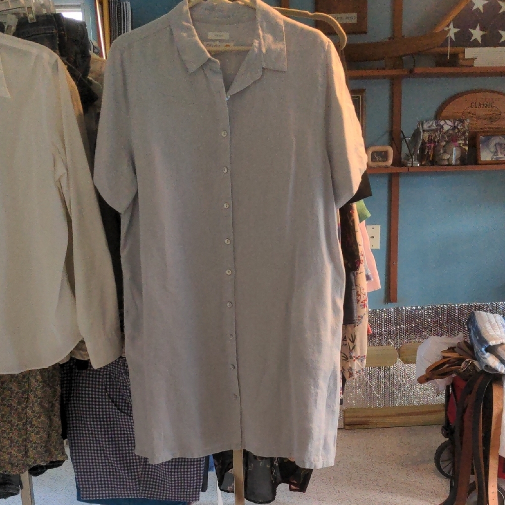 Women's  Light Blue Shirt Dress